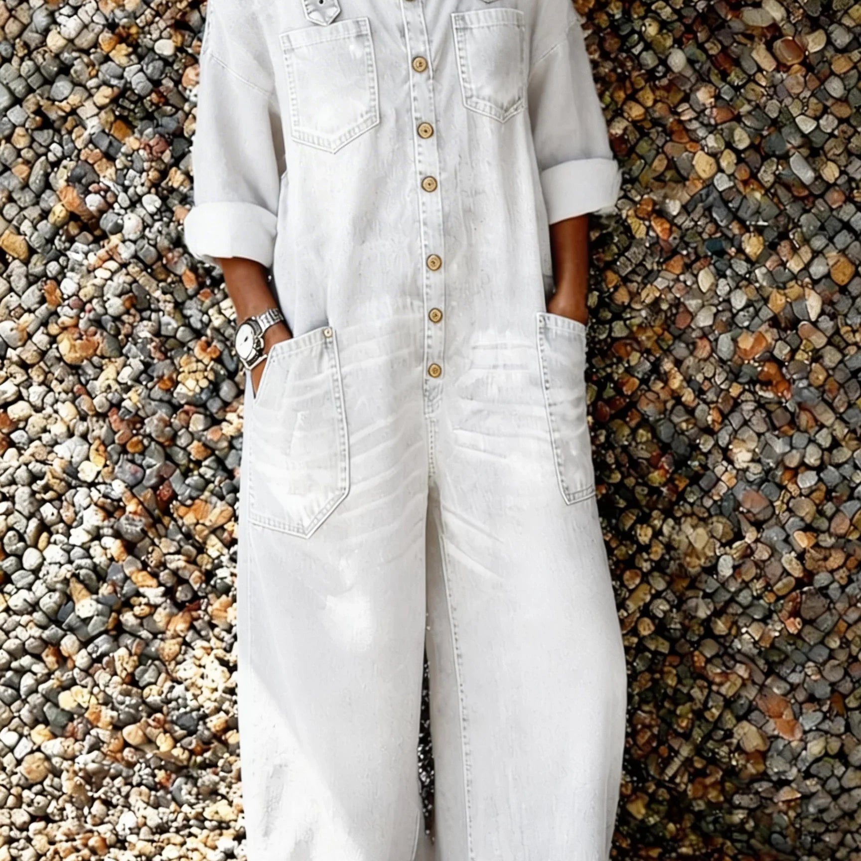 Bo | Overol de denim con tirantes