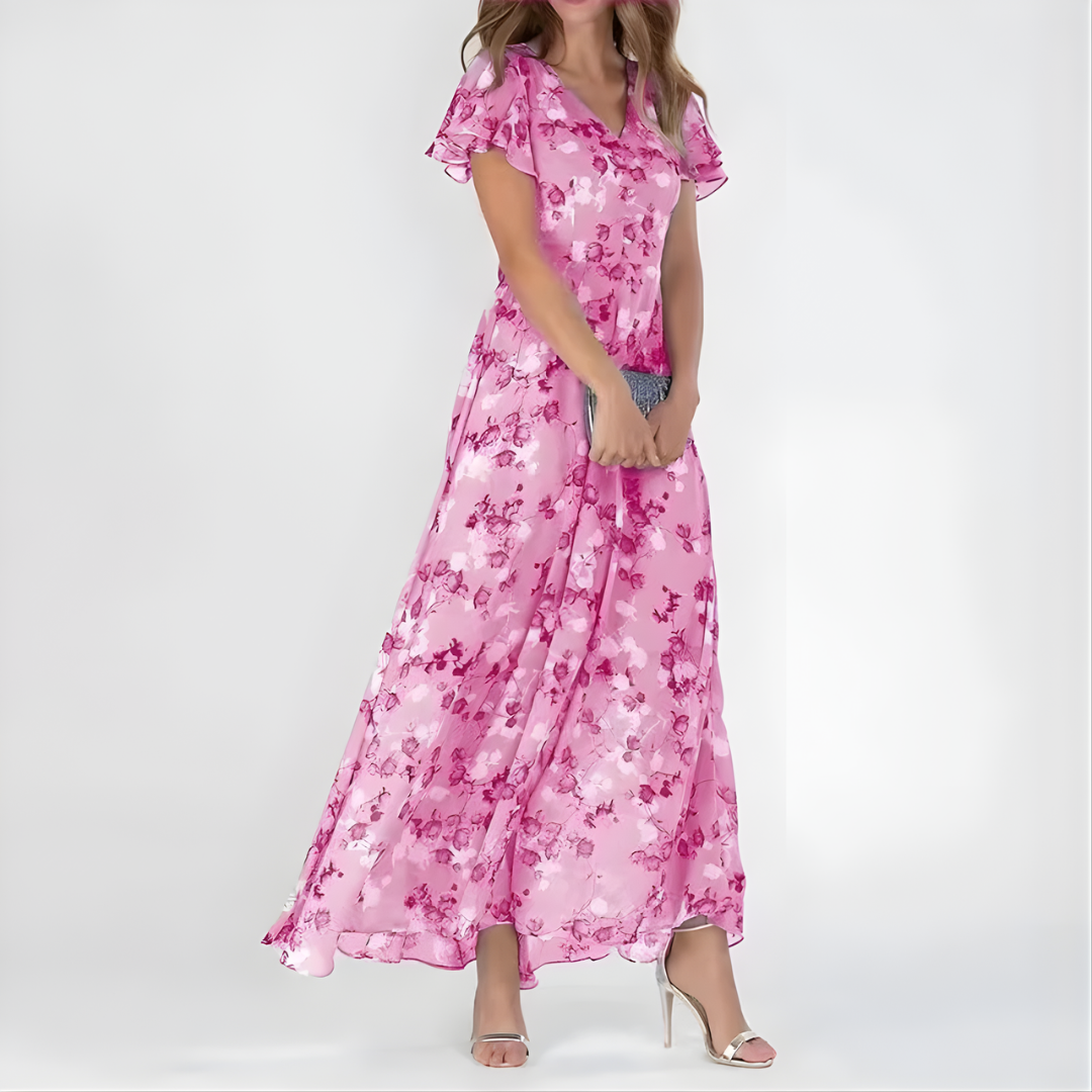 Sofía – Vestido femenino midi con diseño fluido y estilo elegante casual