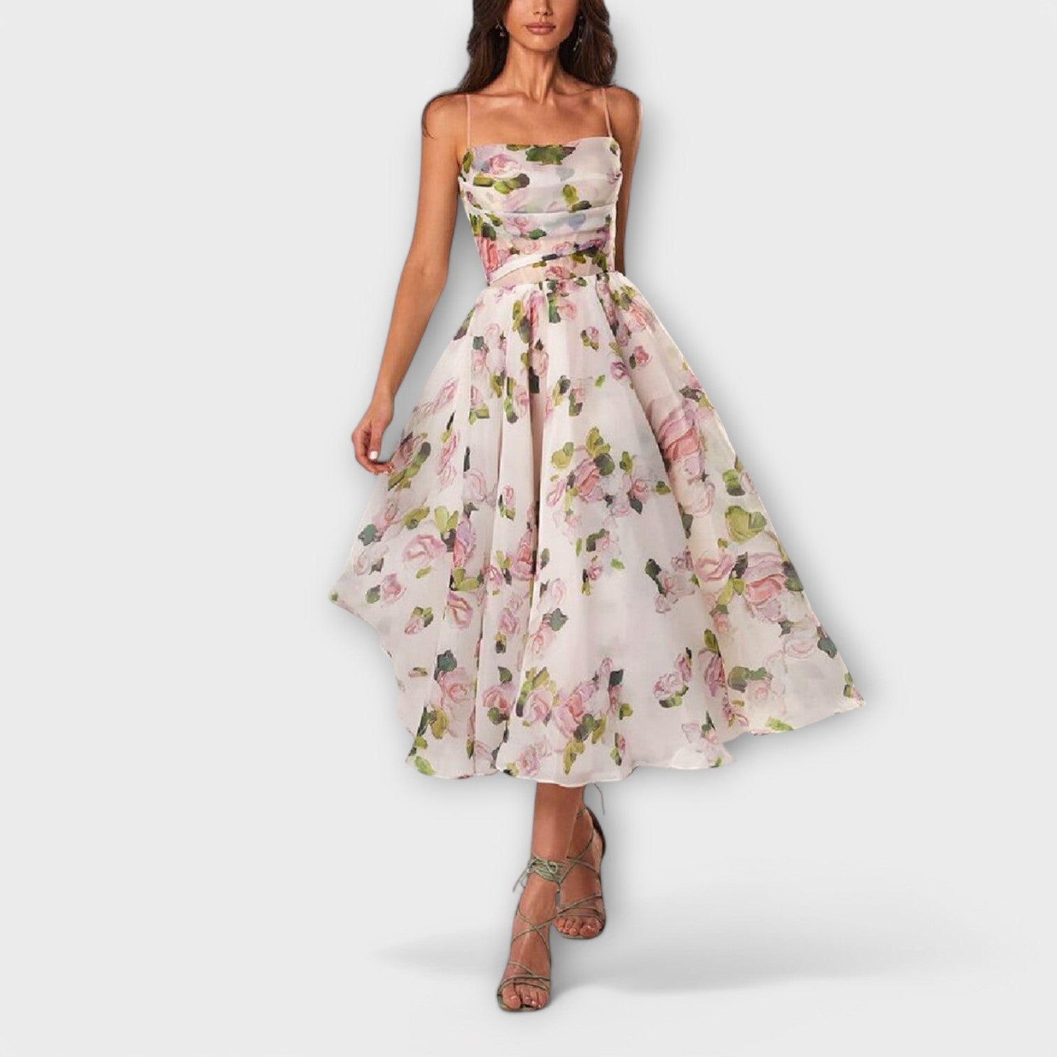 Vestidos midi elegantes de chifón