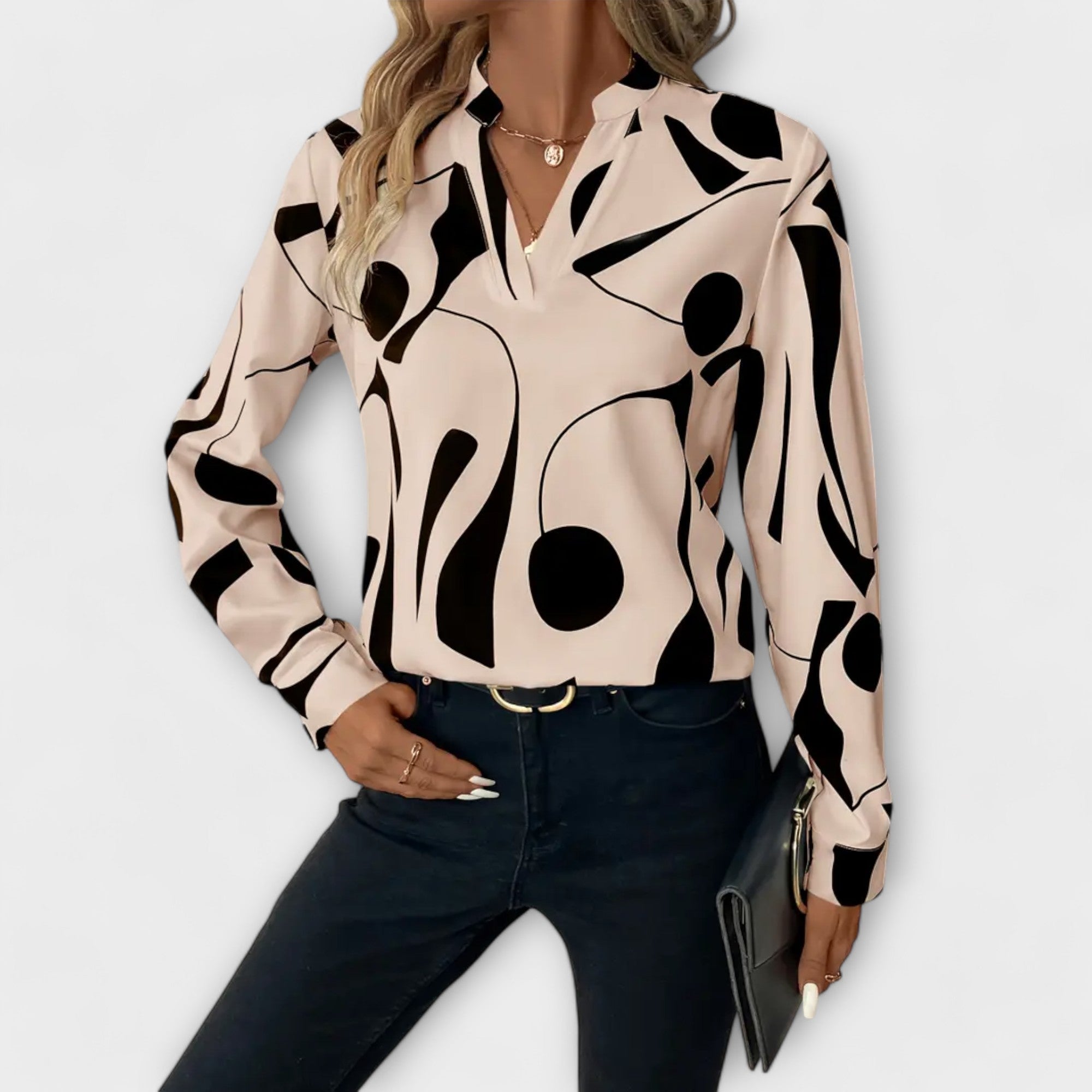 Beatriz | Blusa elegante de manga larga con escote en forma de V