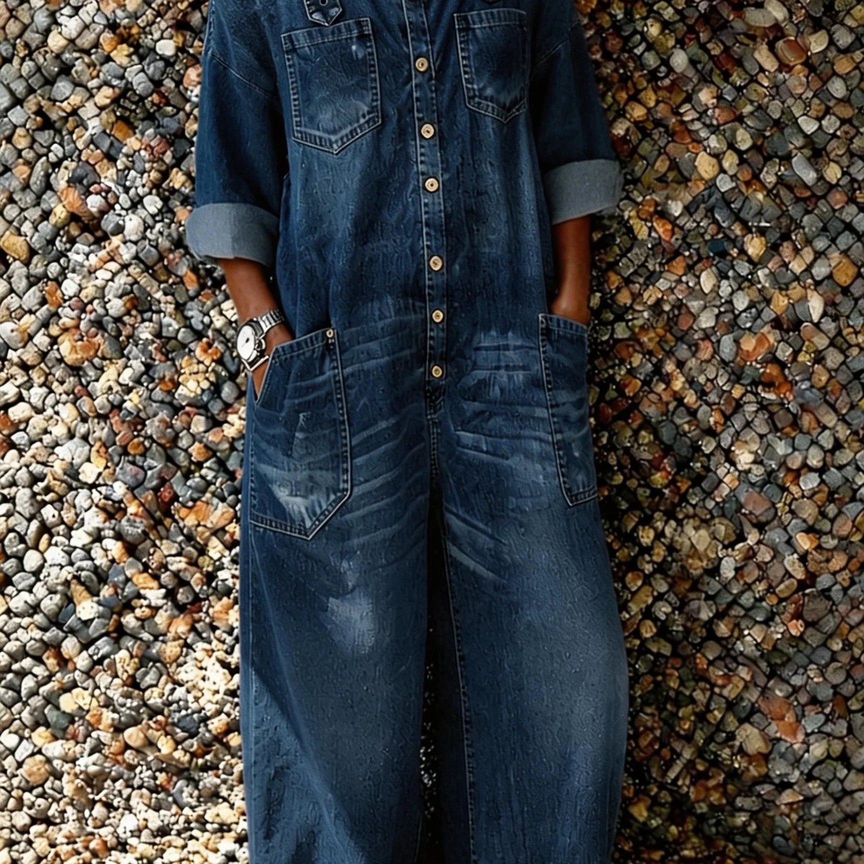 Bo | Overol de denim con tirantes