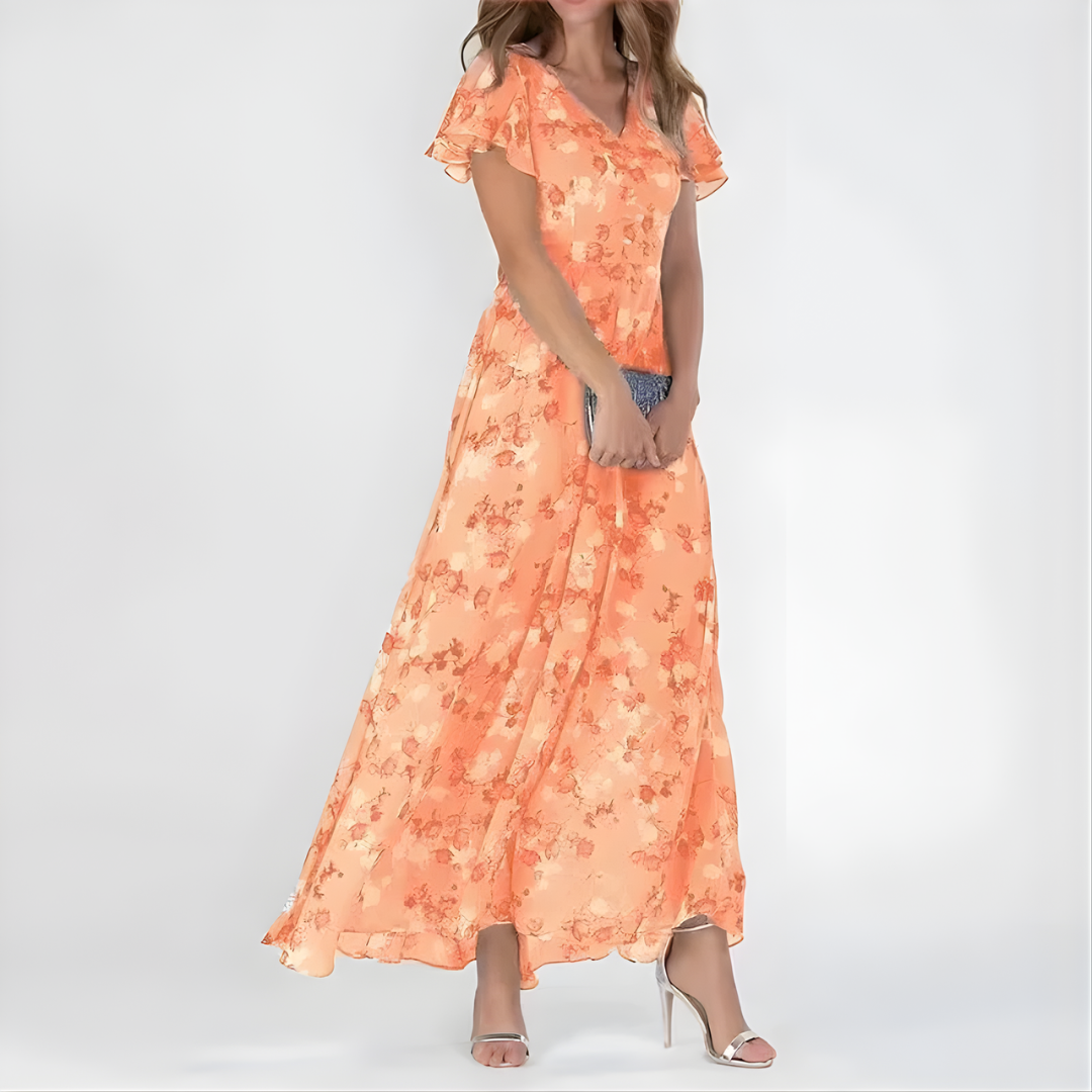 Sofía – Vestido femenino midi con diseño fluido y estilo elegante casual
