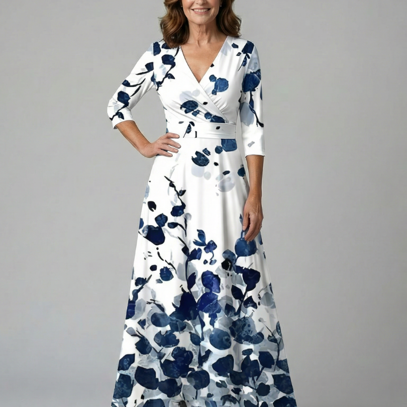 Andrea | Vestido Midi con Escote Cruzado
