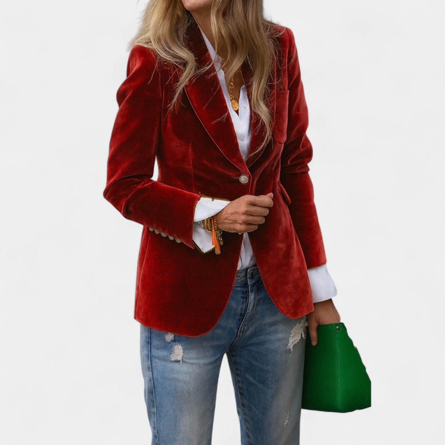 Andrea – Blazer de terciopelo