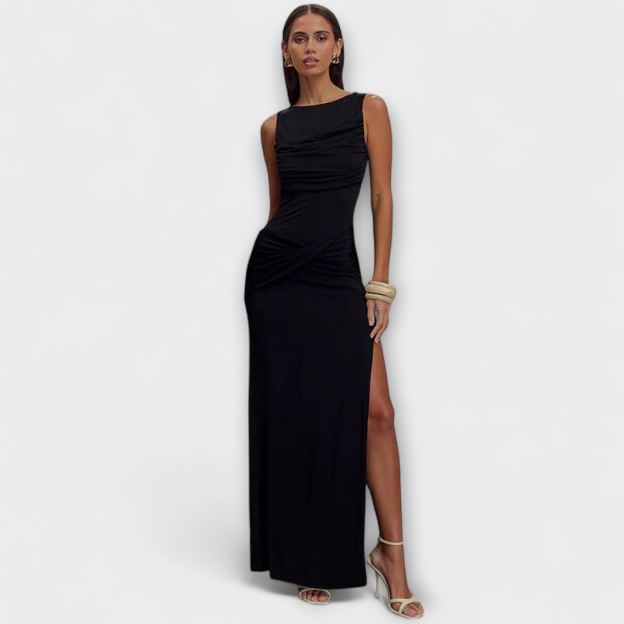 Selena - Vestido largo elegante con abertura