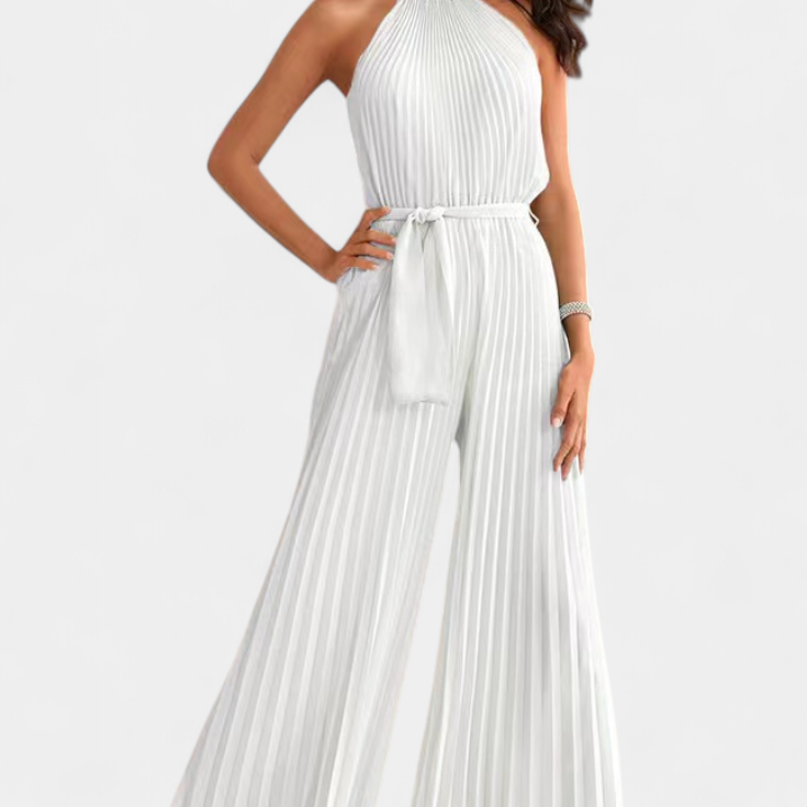 Patrizia Mono Palazzo Plisado con Cuello Halter
