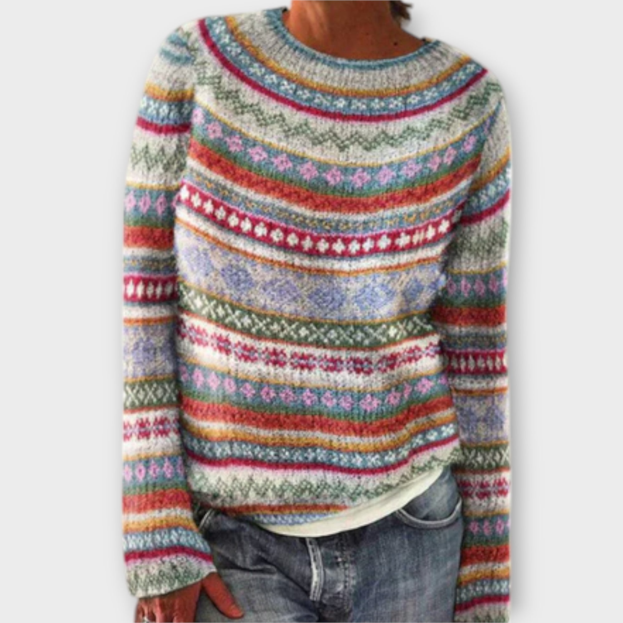 suéter vintage de punto para mujer
