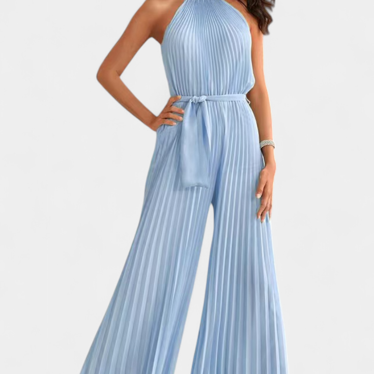Patrizia Mono Palazzo Plisado con Cuello Halter