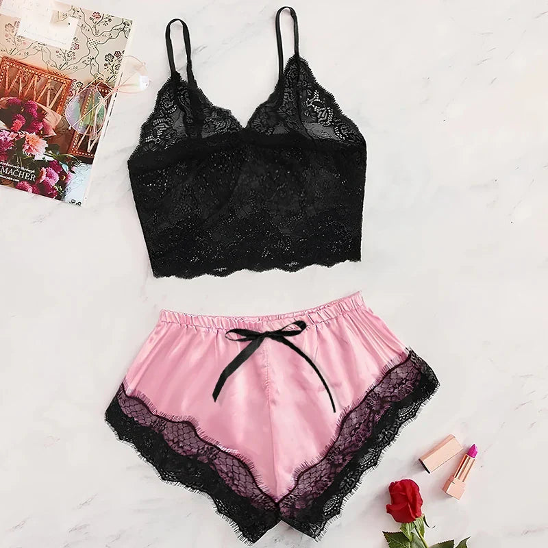 Alicia - Conjunto de Lencería de Encaje Sensual Femenina