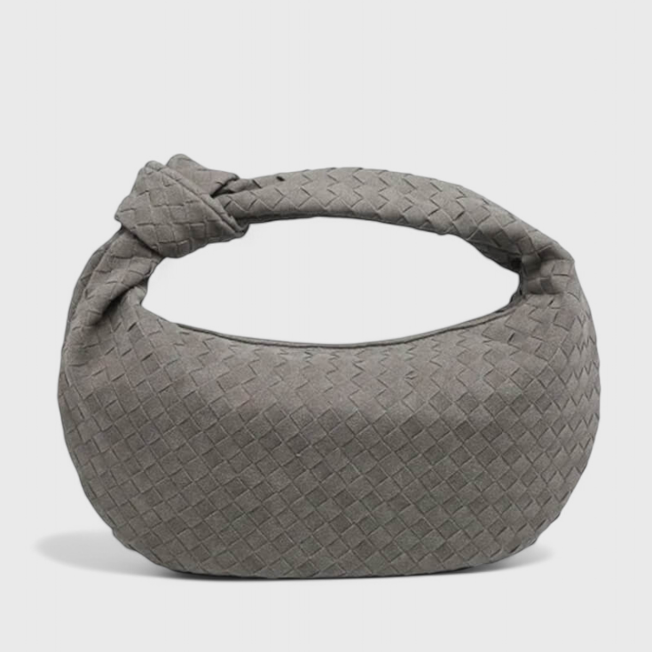 Lila Bolso Mediano Woven con Detalle de Nudo