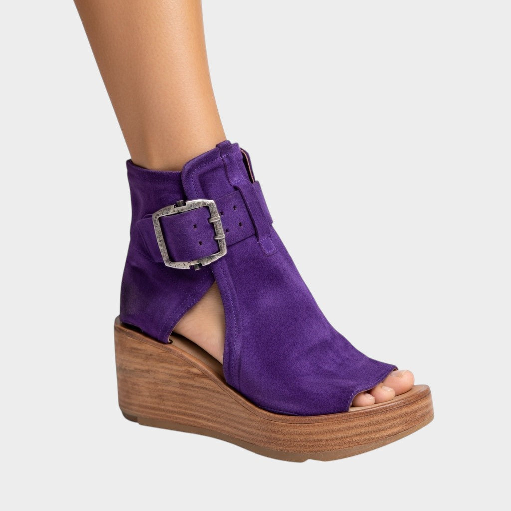 Orélisse - Botines con cuña y punta abierta en estilo moderno