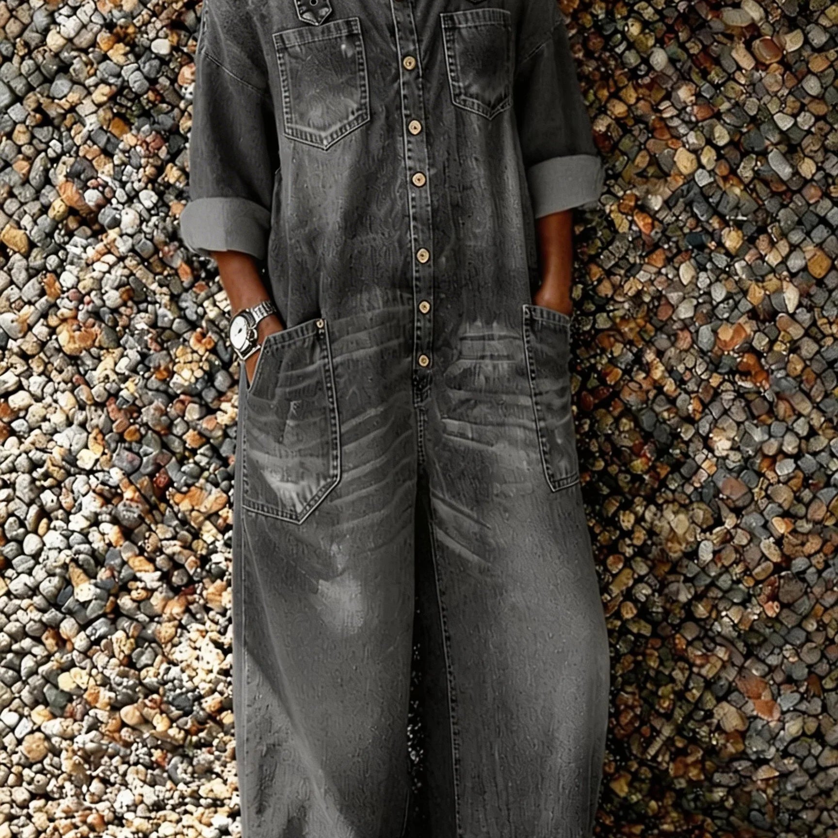 Bo | Overol de denim con tirantes