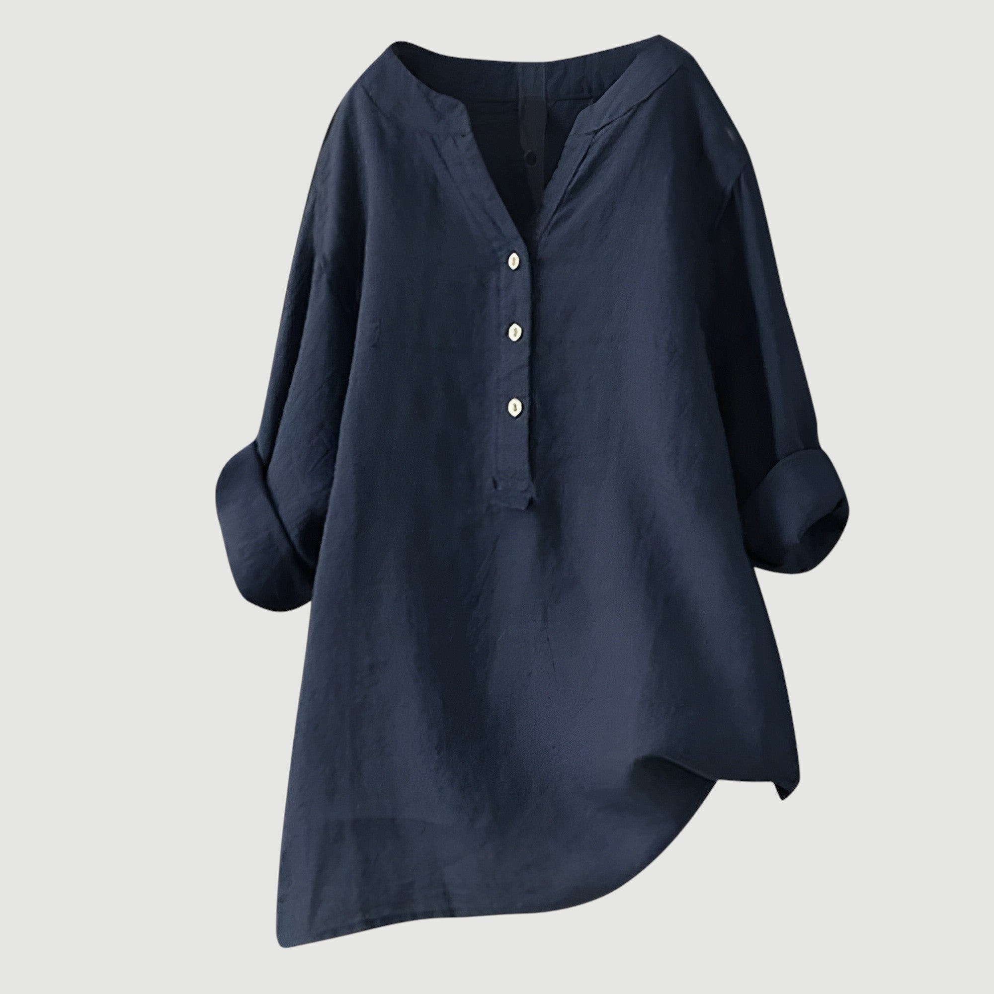 Laura - Blusa Casual de Manga Larga con Detalles Elegantes