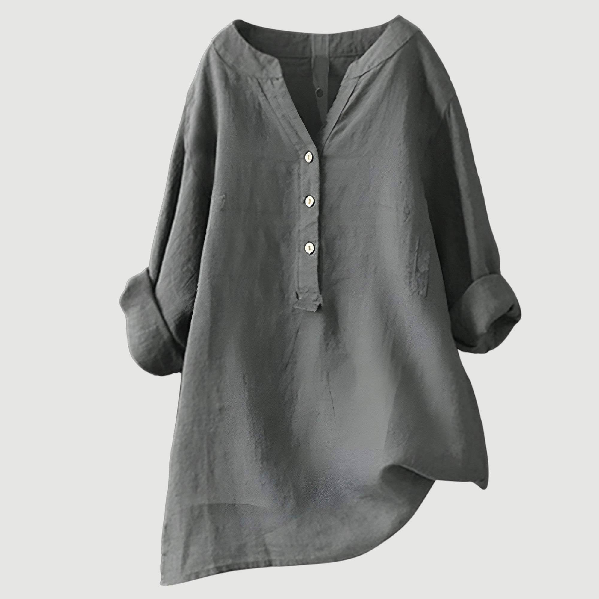 Laura - Blusa Casual de Manga Larga con Detalles Elegantes