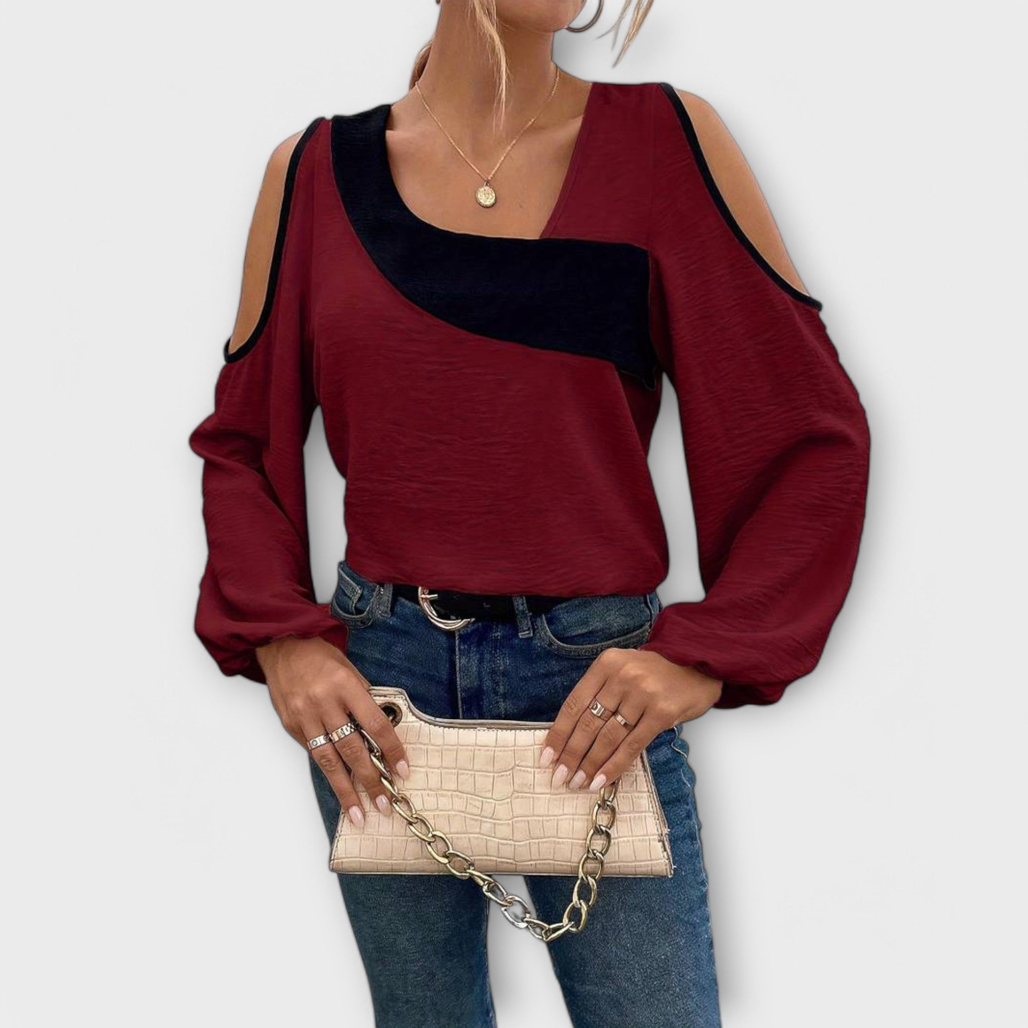 Scarlett - Blusa con escote cuadrado
