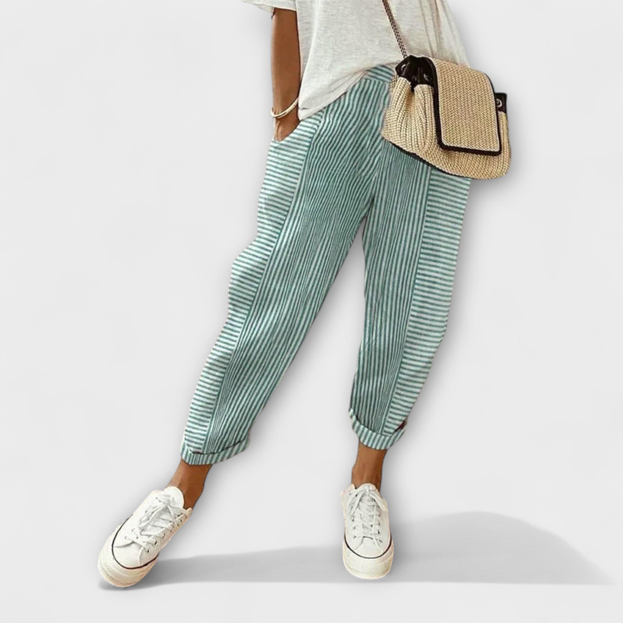 Sanne - Pantalones de rayas cómodos