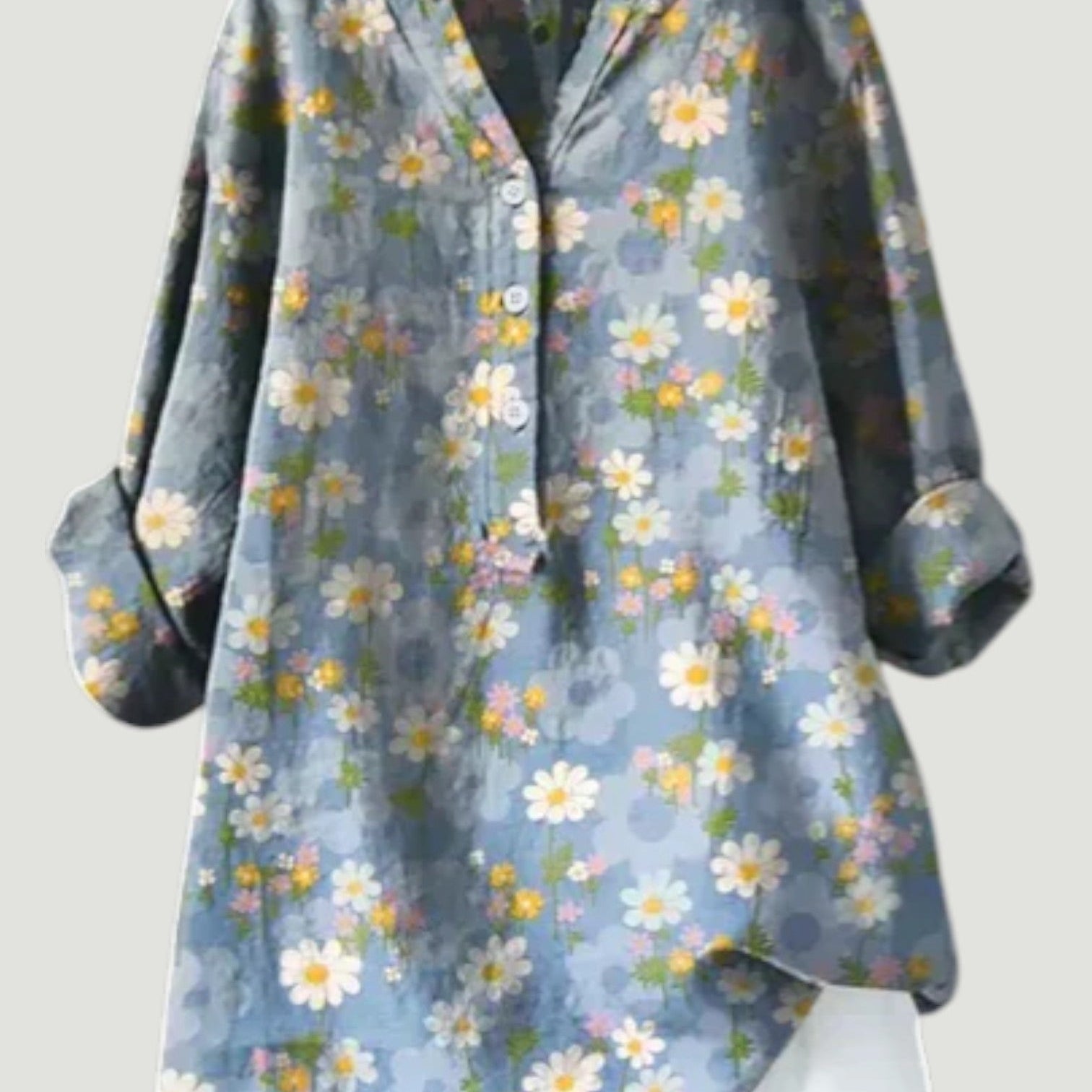 Elidi™ | Blusa de lino transpirable y cómoda con botones