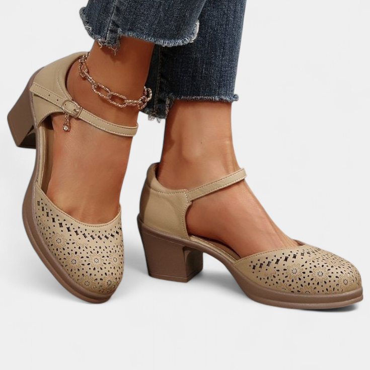 Cirila Botines de Mujer de Cuero Sintético con Hebilla Decorativa