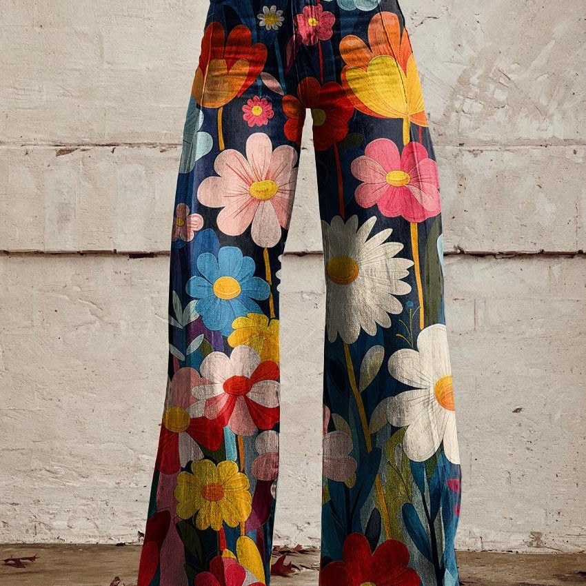 Andrea - pantalones florales holgados